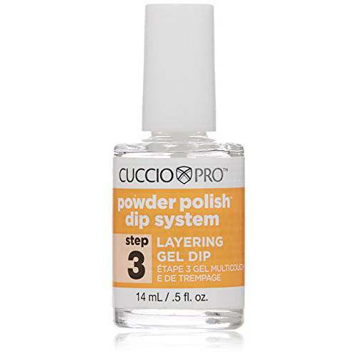 Cuccio Colour Powder Polish Dip System Step 3 - Specially Formulated Resins - Vibrant Finish With Flawless, Rich Color And Durability - Nail Polish Layering Gel Dip - 0.5 Oz