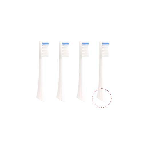 Sonic Bluetooth Rechargeable Electric Toothbrush Replacement 4 Brush Heads (White)