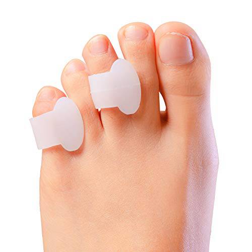 Povihome 10 Pack Pinky Toe Separators, Little Toe Spacers to Separate and Protect Pinky Toe or Smaller Toes, Relieve Pain from Friction and Pressure