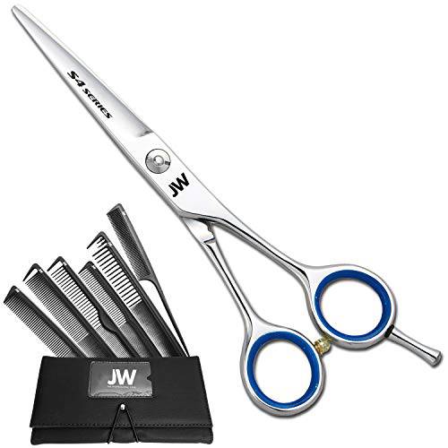 JW Shears S4 Series Hair Cutting Shears - FREE Case & Comb Set (5.0)