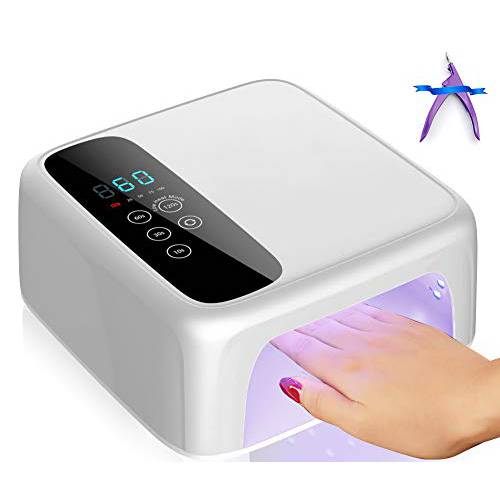 Rechargeable UV LED Light Cordless Nail Lamp Lumcrissy72W Professional Nail Dryer with 4 Timer Setting,LCD Display UV Gel Nail Lamp for Gel Polish