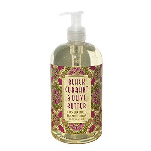 Greenwich Bay BLACK CURRANT OLIVE BUTTER Hand Soap Enriched with Shea Butter, Cocoa Butter and Black Currant Butter 16 oz