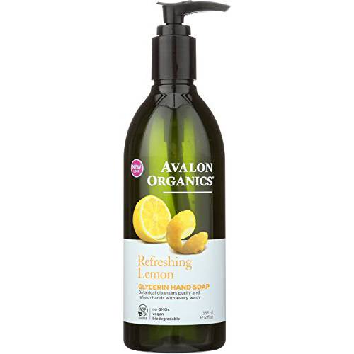 Avalon Organics Glycerin Hand Soap, Refreshing Lemon, 12 Oz