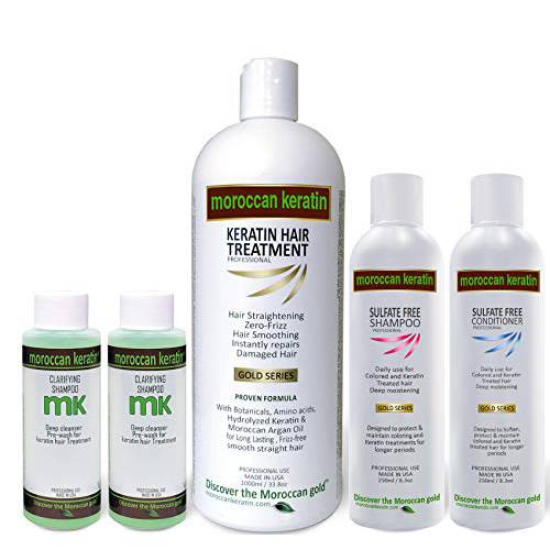 Moroccan Keratin Most Effective Brazilian Keratin Hair Treatment XL VALUE SET 1000ML Professional Salon formula Shipping Available Worldwide