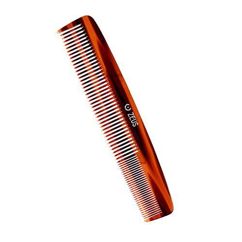 ZEUS 7.5 Saw-Cut Handmade 2-in-1 Beard & Mustache Comb (Traditional) - C11