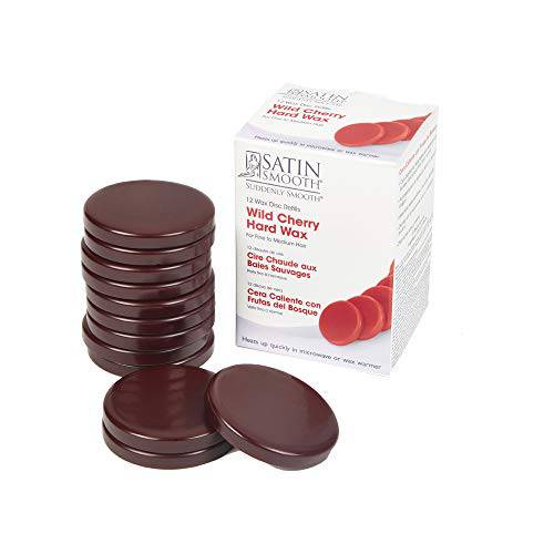 Satin Smooth Wild Cherry Microwave Wax Discs 12 counts per pack