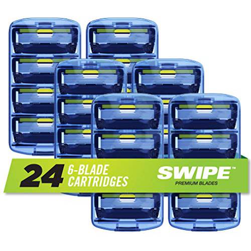 SWIPE Premium Men’s 6-Blade Razor Refills (24)