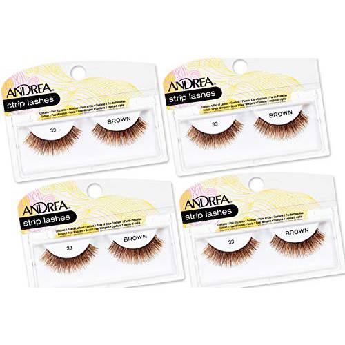 Andrea False Lashes Style 33 - Brown 4 pairs