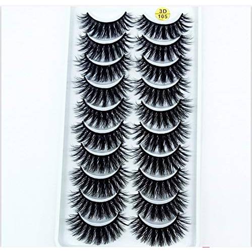 HBZGTLAD 38 Styles 10 pairs natural false eyelashes fake lashes long makeup 3d mink lashes extension eyelash mink eyelashes for beauty (3D105)