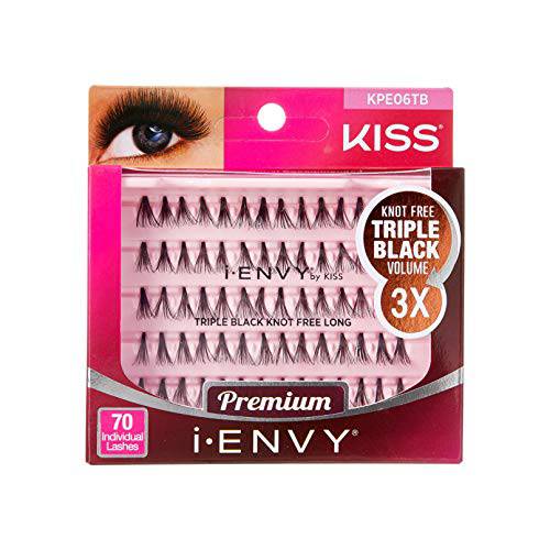 i-Envy Kiss Premium Knot Free 70 Individual Lashes (Triple Black)