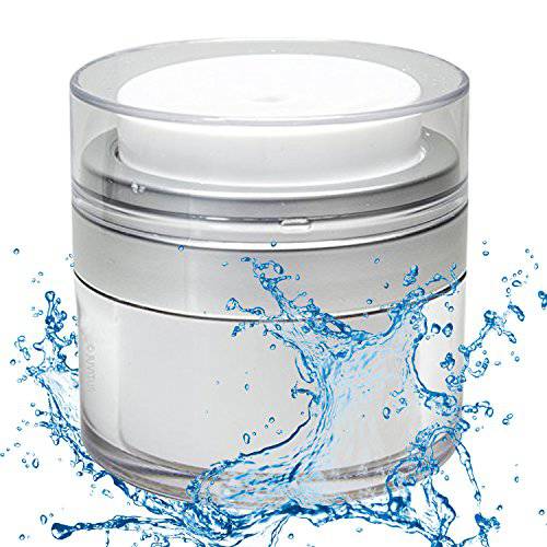 New Empty Airless Cosmetic Container – The Best Refillable Container for Creams, Gels & Lotions - Leak Proof BPA FREE Portable Travel Size Container, TSA Approved - The Best Cream Jar (1.7 oz)