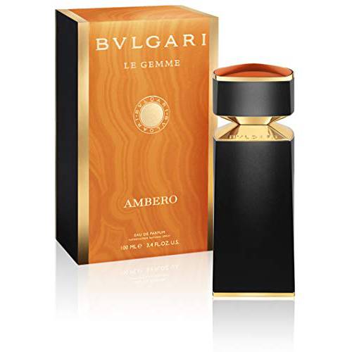 BVLGARI Le Gemme Men Ambero Eau De Parfum Spray 3.4 Ounce, Clear