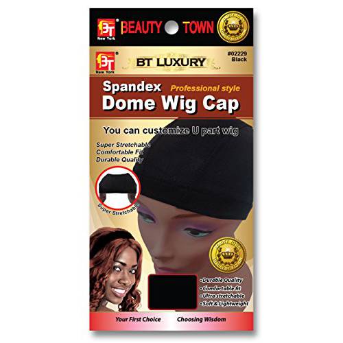 Beauty Town Luxury Spandex Dome Wig Cap Professional Style Black Number 02229
