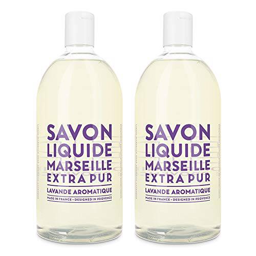 Compagnie de Provence Savon de Marseille Extra Pure Liquid Soap - Aromatic Lavender - Bulk 67.6 Fl Oz Plastic Bottle Refill