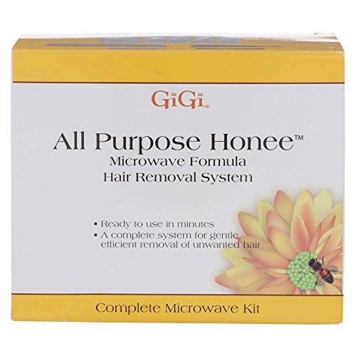 GiGi All Purpose Honee Microwave Kit for Hair Waxing/Hair Removal – Complete Hair Removal System