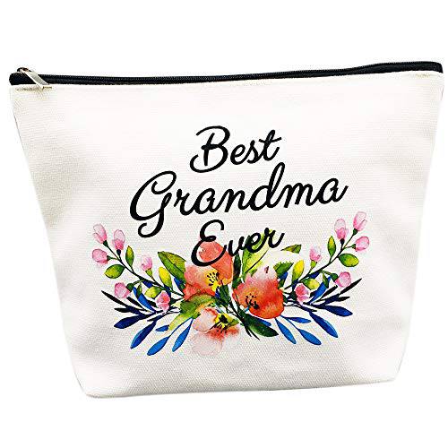 Grandma Gifts Best Grandma Ever Makeup Bag Mother’s Day Gifts Grandmother Birthday Gifts Nana Gift for Mom from Granddaughter