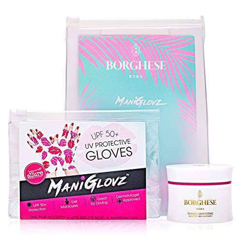 Borghese Manicure Anti-UV Fingerless Glove Set & Mud Mask - 2 Counts