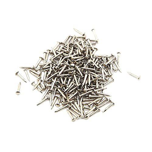 Tiny Wooden Nails for DIY Craft Projects, Antique Drawer Repairing, Mini Boxes Decorative Accessories[Set of 200pcs] (1×8mm, Silver)