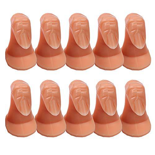 10pcs Practice Fingers for Acrylic Nails,Tiubilly Plastic Practice Fingers for Nail Polish Manicure Fake Finger for Nail Art Display,Nail Art Training Tools (With Nails)