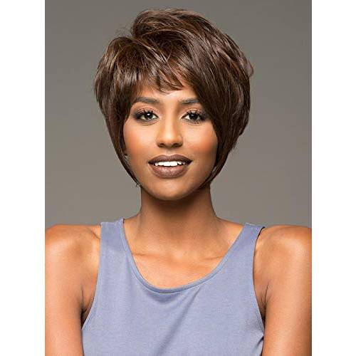 BeiSD Short Wavy Brown Wig Wavy Synthetic Short Haircuts Short Wigs For Black Women Brown Short Hairstyles