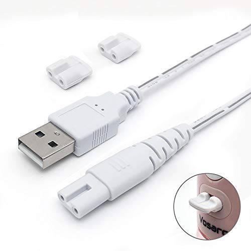 USB Charging Cable Only Fit for Water Flosser Model FC159 FC1591 FC156 FC256 FC259, with Charge Port Caps to Protect Oral Irrigator, Charge Port Cover and USB Charging Cord Replacement Parts