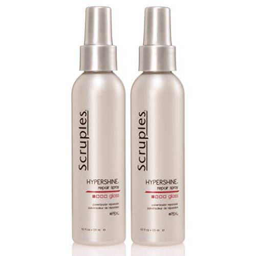 Scruples Hypershine Repair Spray - Hair Conditioning & Detangling Spray with Argan Oil & Quinoa - Softens & Hydrates Hair - Lightweight & Suitable for All Hair Types (Pack of 2)