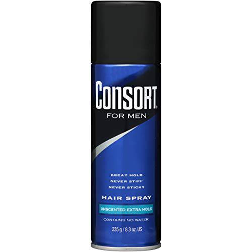 Consort For Men Hair Spray Aerosol Unscented Extra Hold 8.30 oz (Pack of 12)