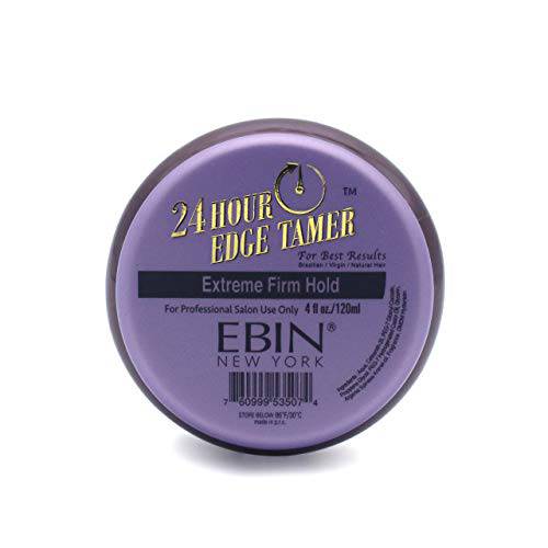 EBIN NEW YORK 24 Hour Edge Tamer - Extreme Firm Hold (4oz/ 120ml) - No Flaking, White Residue, Shine and Smooth texture with Argan Oil and Castor Oil