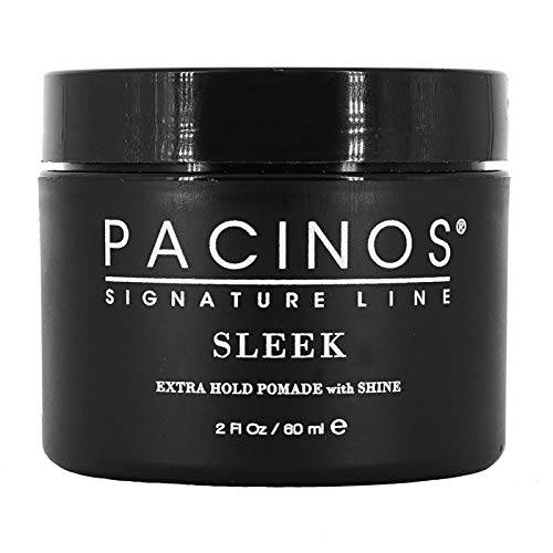 Pacinos Sleek - Signature Extra Hold Pomade with Shine, Long Lasting Definition, All Hair Types, 2 fl. oz.