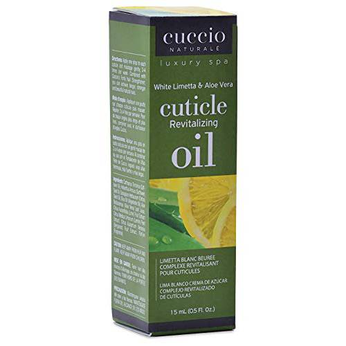 Cuccio Naturale Revitalizing Cuticle Oil - Hydrating Oil For Overnight Cuticle Repair - Remedy Damaged Skin And Thin Nails - Paraben And Cruelty-Free Formula - White Limetta And Aloe Vera - 0.5 Oz