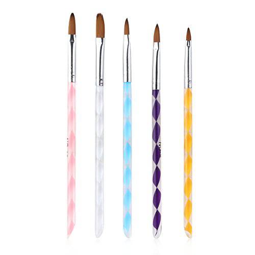 Nail Art Brushes 5pcs Acrylic Nail Art UV Gel Carving Pen Brush
