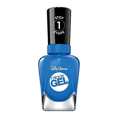 Sally Hansen Miracle Gel Nail Polish, Shade Byte Blue 629 (Packaging May Vary)