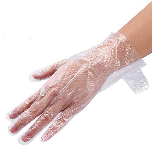 Noverlife 200PCS Paraffin Bath Hand Liners, Paraffin Wax Glove Liners Thermal mitts, One-off Plastic Clear Disposable Gloves Transparent Mittens for Hand Beauty Salon Spa Manicure Kitchen Tools