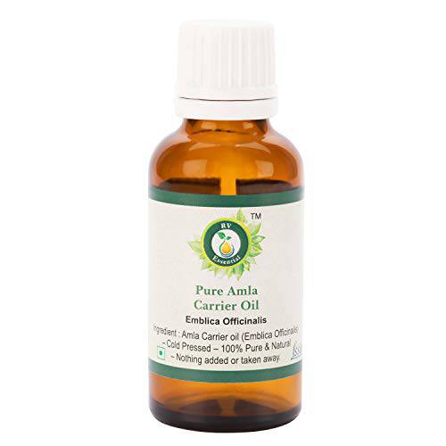 Amla Oil | Emblica Officinalis | 100% Pure Natural | Cold Pressed | For Hair Growth | Amla Hair Oil | Rare Herb Series | 30ml | 1.01oz By R V Essential