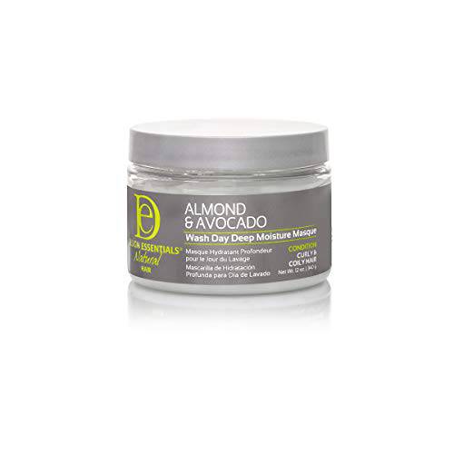 Design Essentials Natural Almond & Avocado Wash Day Deep Moisture Masque, 12 Ounce