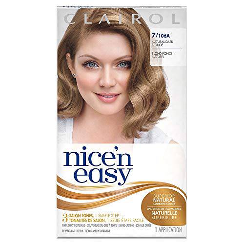 Clairol Nice’n Easy Liquid Permanent Hair Dye, 7 Dark Blonde Hair Color, Pack of 3