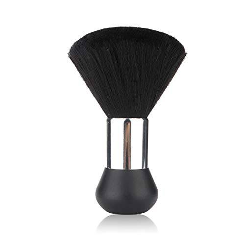 Black Large Barber Brush Neck Duster, Beomeen Soft Hairbrush for Hair Cutting Neck Face Cleaning Hair Sweep Brushes Salon Tool