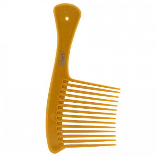 Annie- Salon Style Jumbo Rake Comb - (3) Wide Teeth - For Styling Detangeling and Cutting Hair - Bone Color