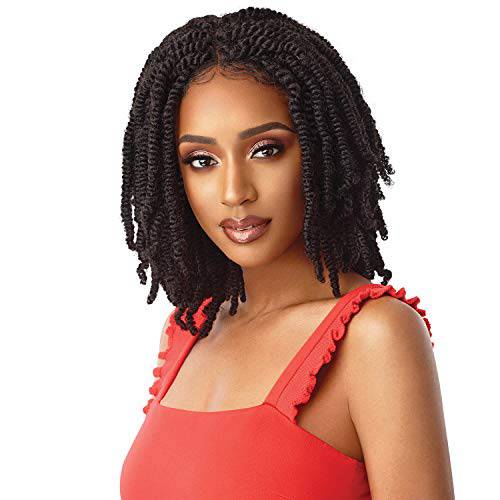 Outre X-Pression Twisted Up Synthetic 4x4 Lace Front Braid Wig STRAIGHT BOMB TWIST 14 (1B)
