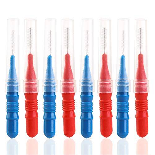 KAXMOON Interdental Brush Dental Floss Silicone Toothpicks Soft-Dental Floss Teeth Stick Double-Ended Toothpick 50pcs