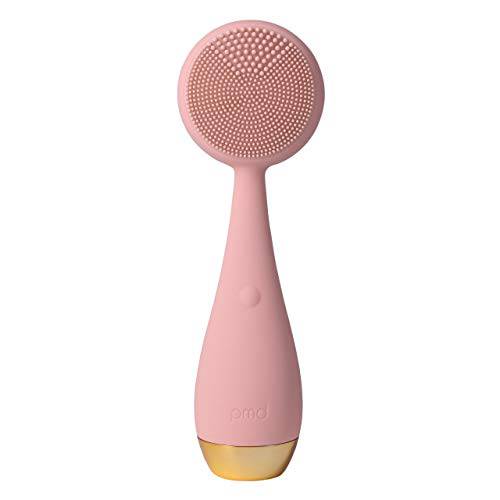 PMD Clean Pro Gold - Smart Facial Cleansing Device with Silicone Brush & 24K Gold ActiveWarmth Anti-Aging Massager - Waterproof - SonicGlow Vibration - Clear Pores & Blackheads