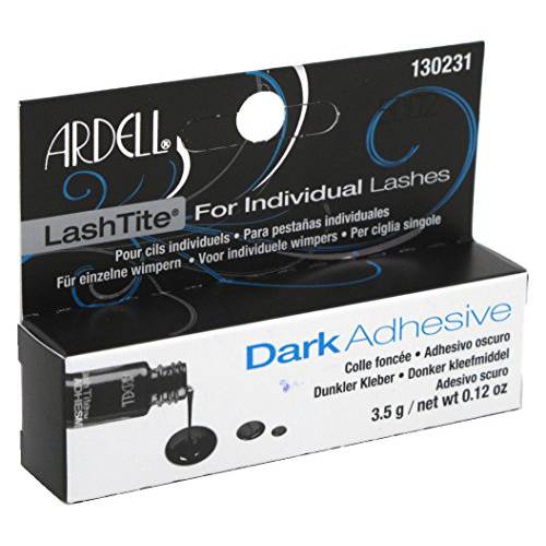 Ardell Lashtite Adhesive Dark 0.125 Ounce Bottle (Black Package) (3.7ml) (3 Pack)