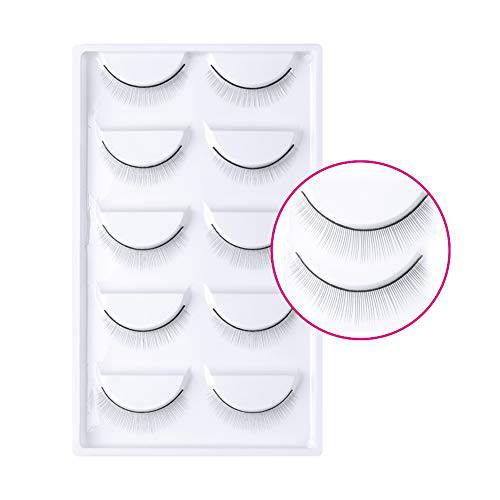 Fadvan 25 Pairs Practice Lashes For Eyelash Extension Supplies Self Adhesive Training Lash Strips Teaching Lash Extensions for Beginners