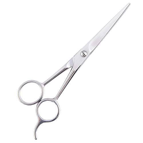 SportsWell Hair Scissors Stainless Steel Salon Barber Shear Haircut Scissor Hairdressing Hair Trimming (6.5,Silver)