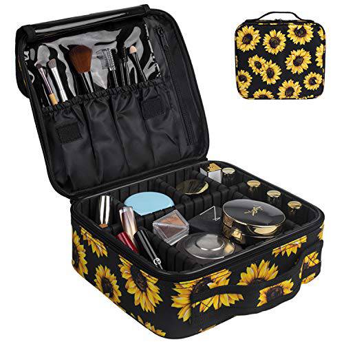 Makeup Travel Case MRSP Makeup Bag,Travel Makeup Organizers And Storage Cosmetic Travel Case Makeup Brushes Toiletry Travel Accessories (Rose Floral)