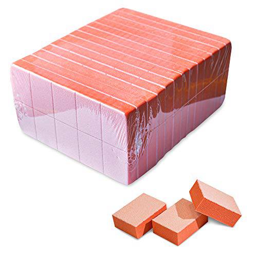 Karlash Nail Mini Orange Buffer Block File 80/100 Grit 2 Sided (130 Count)