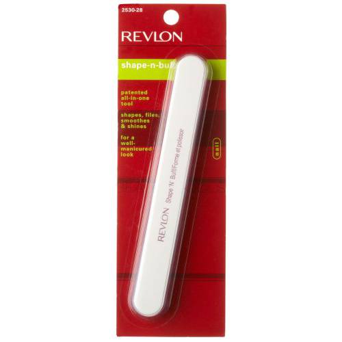 Nail Buffer by Revlon, Shape ’N’ Buff Nail File & Buffer, Nail Care Tool, All-in-One Shaping & Buffing, Easy to Use, 1 Count (Pack of 1)