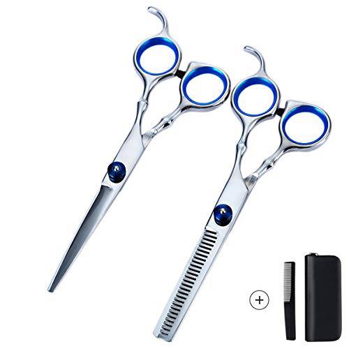 Professional Hair Cutting Scissors Set - Barber Scissors/Shears with Fine Adjustment Tension Screw, Hair Cutting Scissors for Man and Woman, Japanese Stainless Steel 6.5 Inch
