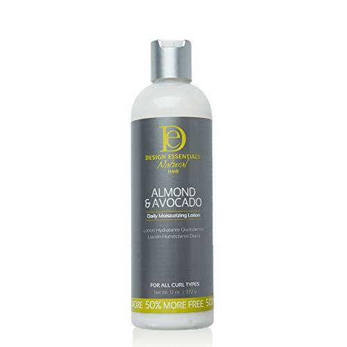 Design Essentials Almond & Avocado Daily Hair Moisturizing Lotion with Jojoba & Olive Oil, 12 Ounce