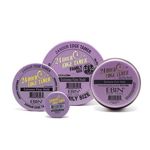 EBIN NEW YORK 24 Hour Edge Tamer - Extreme Firm Hold (2.7oz/ 80ml) - No Flaking, White Residue, Shine and Smooth texture with Argan Oil and Castor Oil